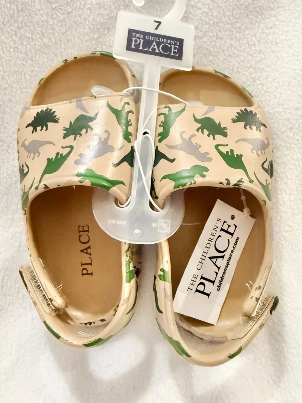The Children's Place Toddler Sandals with Dinosaur Print Size 7 New With Tags